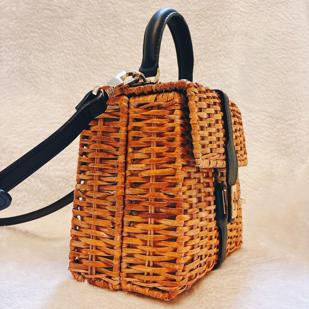 ヴィオラドーロ　2WAY　ターンロック　ラタン　牛革　ショルダーバッグ　MIRO