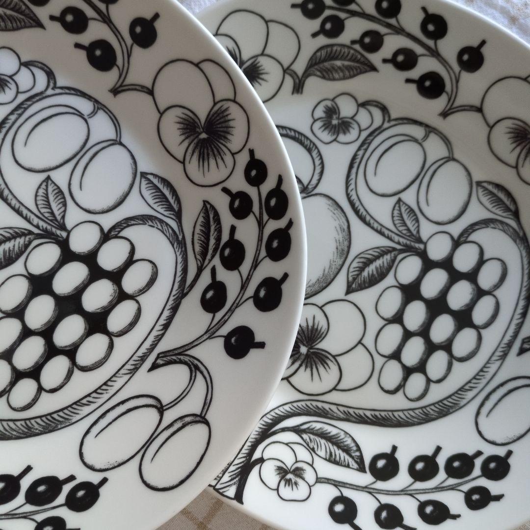 ARABIA　ブラックパラティッシ　オーバル　 2枚セット