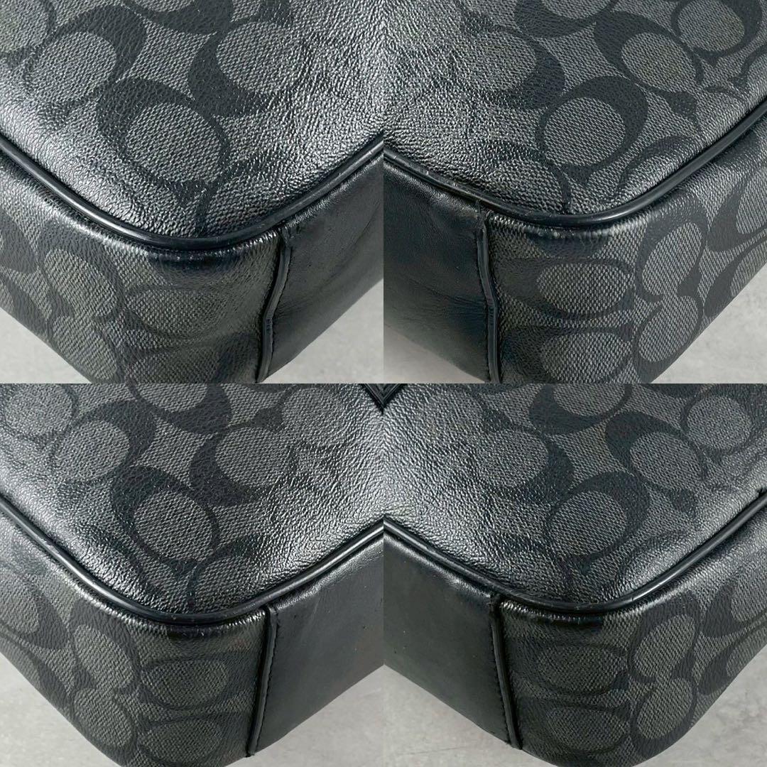 ✨美品✨コーチ　ビジネスバッグ　2way シグネチャー　クロスボディ　ブラック