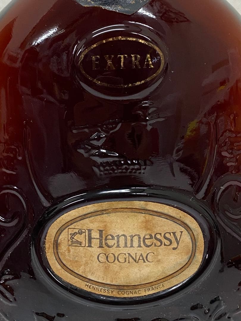 3-2684 【未開栓】Hennessy エクストラ グリーンボトル 金キャップ