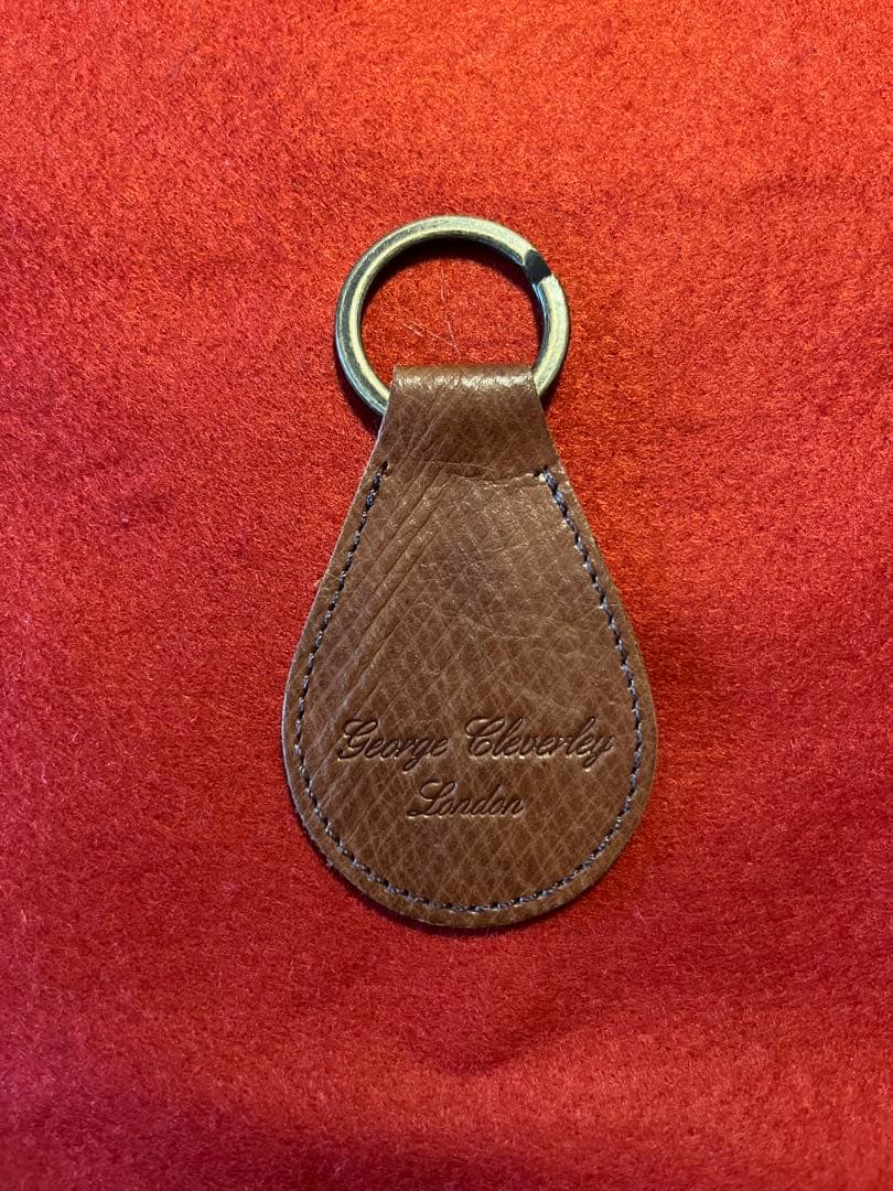 【幻の革】ロシアンカーフ　キーホルダー【ジョージクレバリー製】