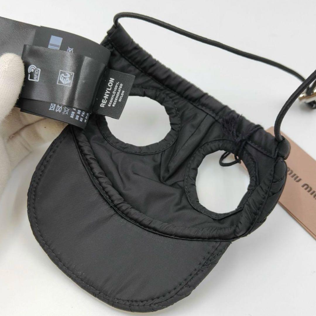 【miumiu】犬用サンバイザー　犬用帽子　キャップ ハット サンバイザー 黒