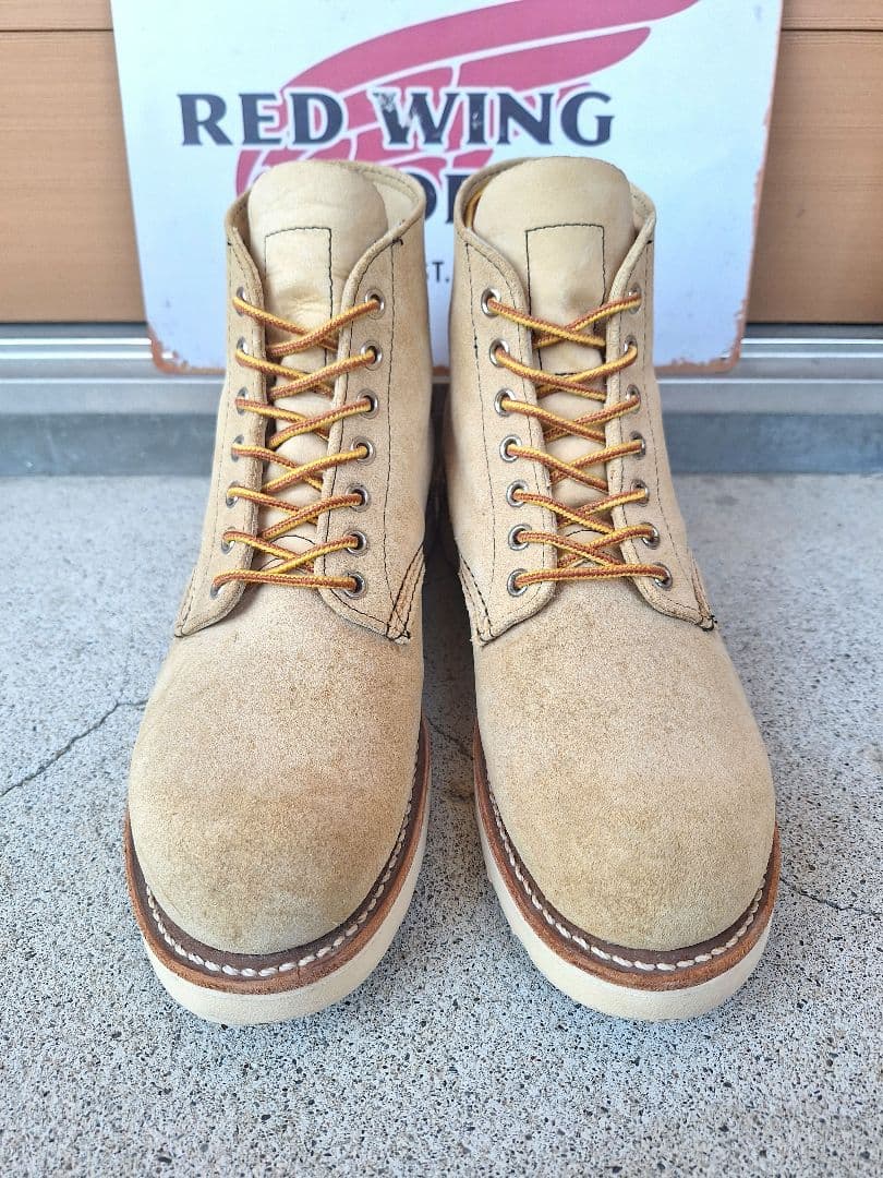美品 レッドウィング 8167 プレーントゥ スエード 7E
