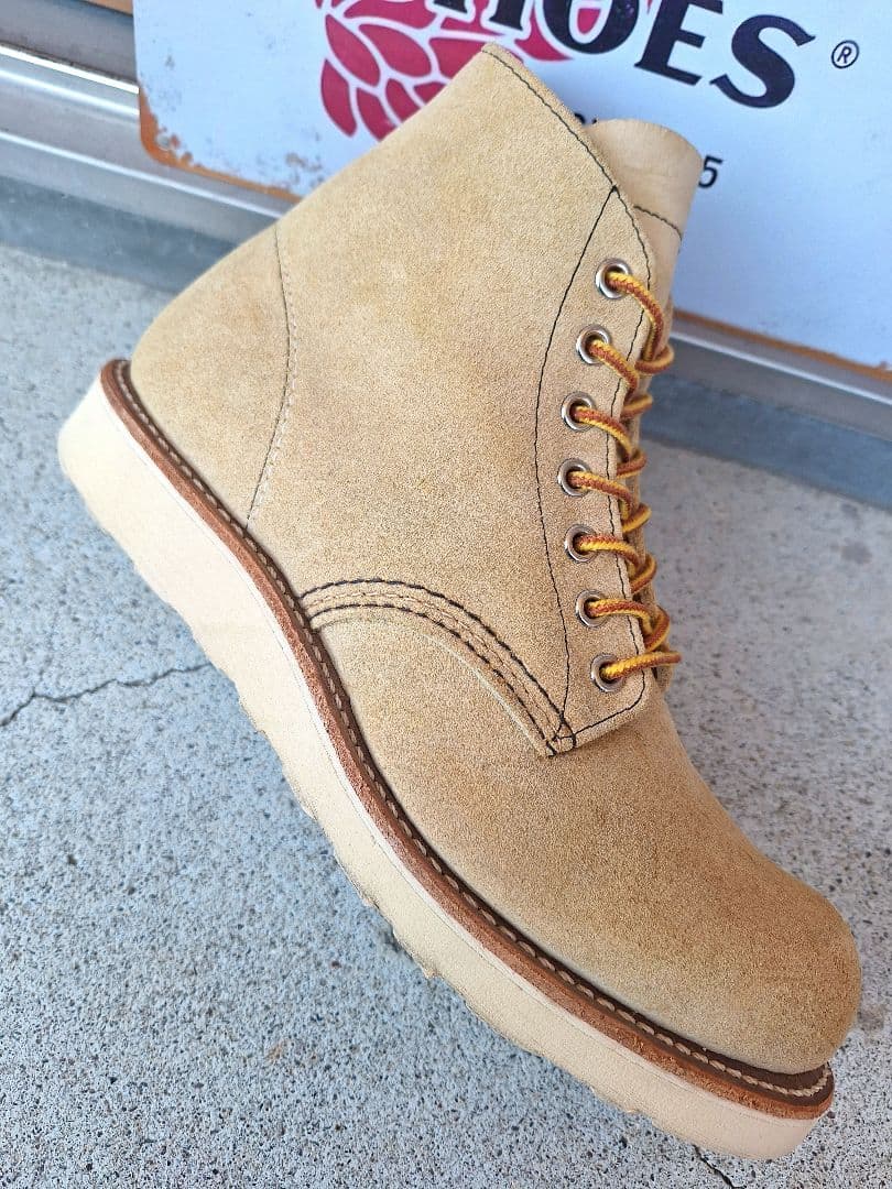 美品 レッドウィング 8167 プレーントゥ スエード 7E