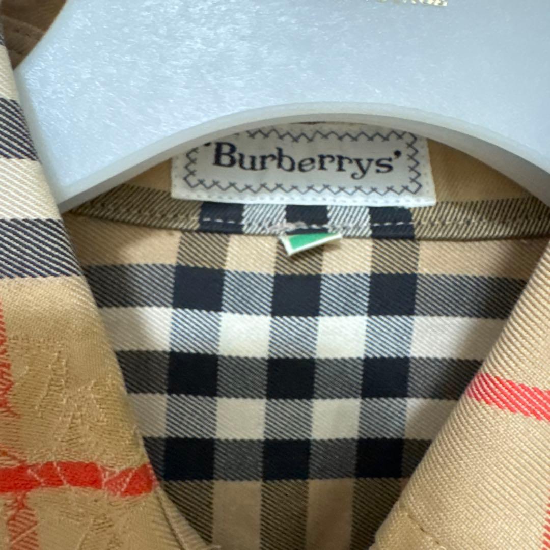 美品全体ロゴ　バーバリーBurberry 長袖ノバチェックシャツ　シャドーホース