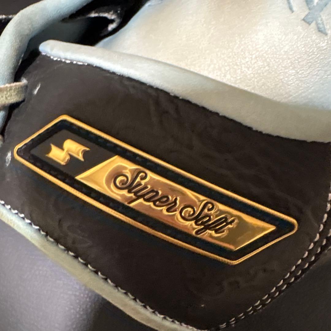 SSK Super Soft 軟式グローブ 黒/水色 外野用