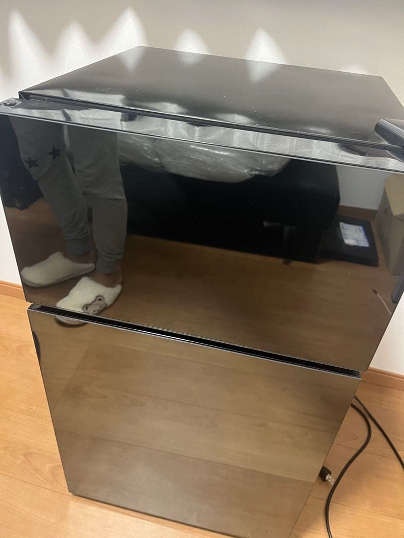 アイリスプラザ 冷凍冷蔵庫 81L ブラック PRC-B082DM-B 送料無料