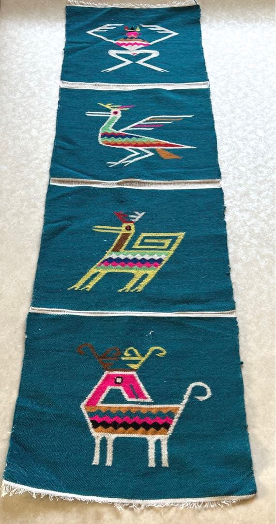 4連ヴィンテージエクアドルラグ　AKIOS  INDUSTRIES