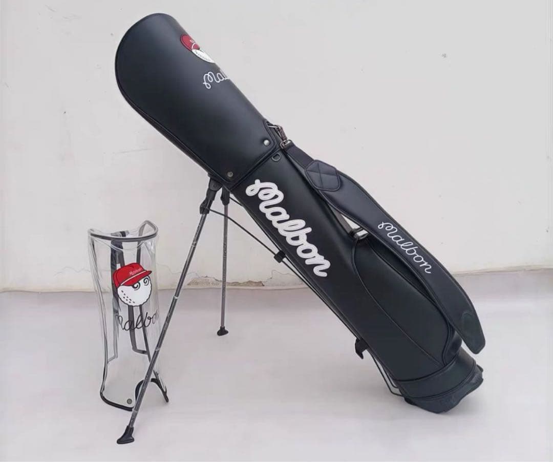 マルボン ゴルフmalbon golf キャディバッグ 男女兼用3分割 ブラック