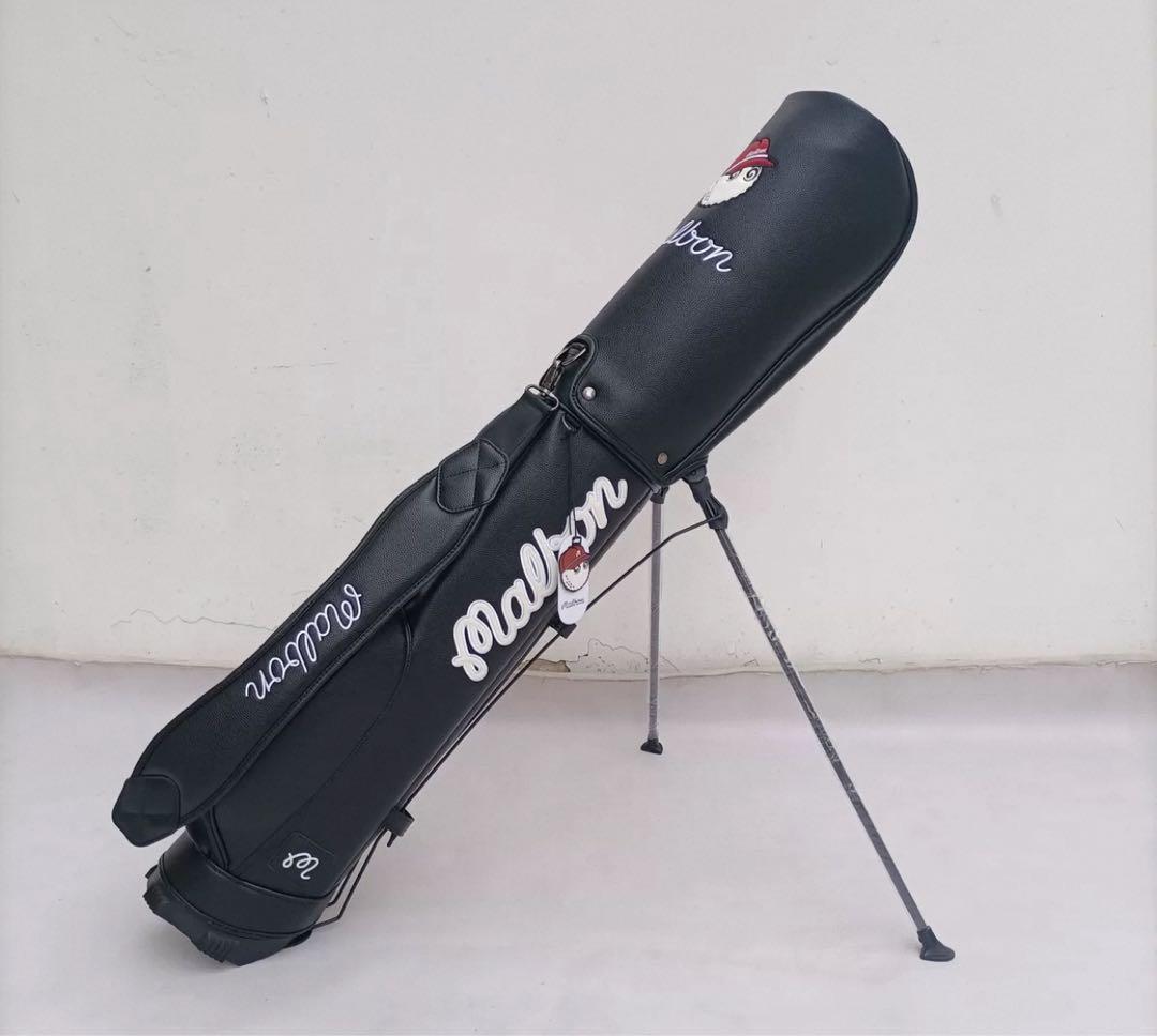 マルボン ゴルフmalbon golf キャディバッグ 男女兼用3分割 ブラック