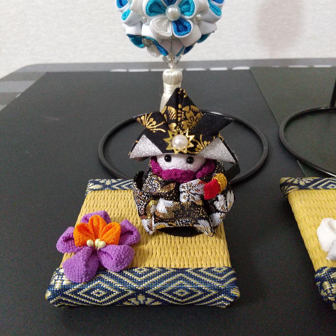 つまみ細工 つるし飾り 五月人形 雛人形 スタンド付き❗️