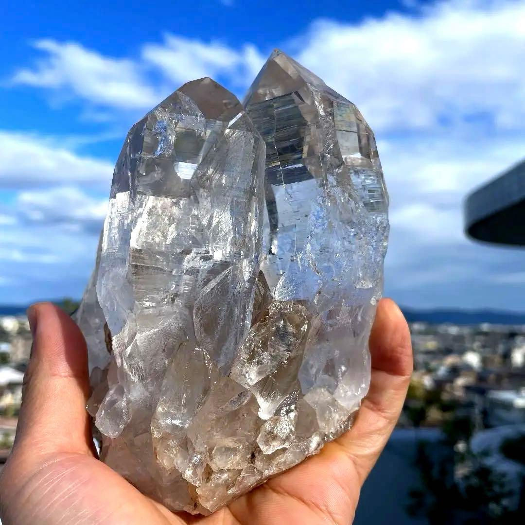 ヒマラヤ　水晶　カテドラル　天然石　原石　パワーストーン　ヒマラヤ　クォーツ