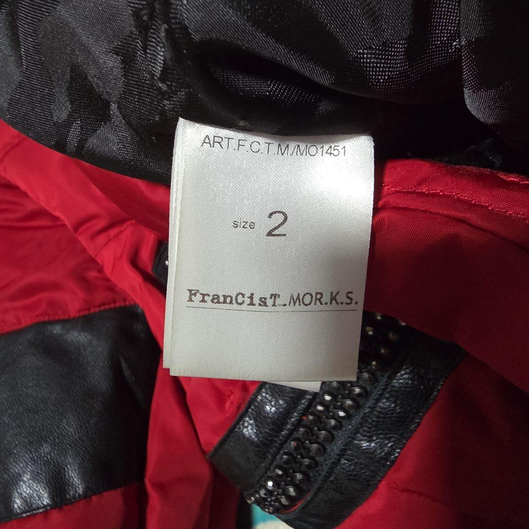 フランシストモークス　豪華スワロフスキー　レッドダウンジャケット　2 M