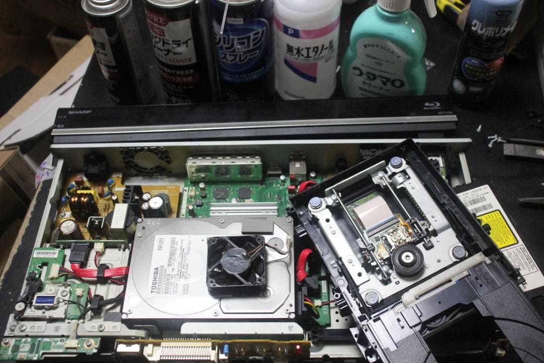 内部徹底清掃 SHARP ブルーレイ2TB BD-T2700 2015年