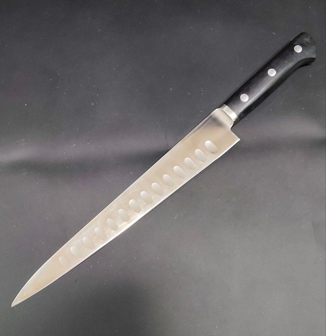 正広作 筋引き MV鋼 本焼 サーモン 270mm 牛刀 包丁 両刃 研ぎ済み