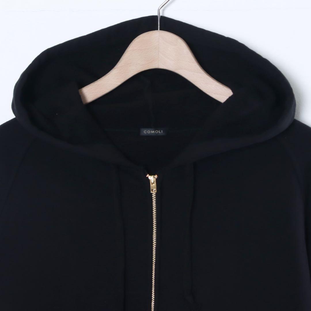 COMOLI 26SS コットン裏毛 ジップパーカ