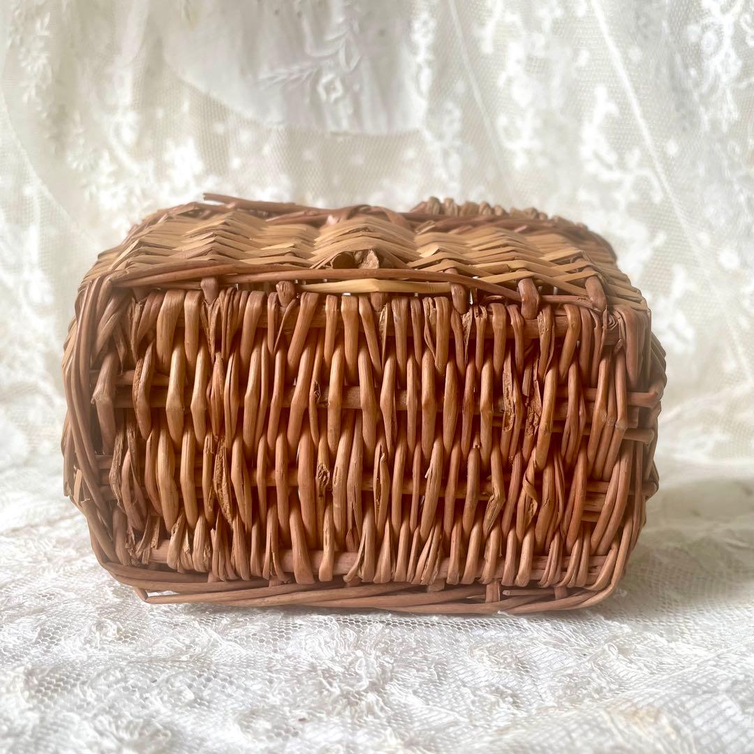 mois★2点おまとめ スクエアドールパニエ　フランスアンティーク&布花