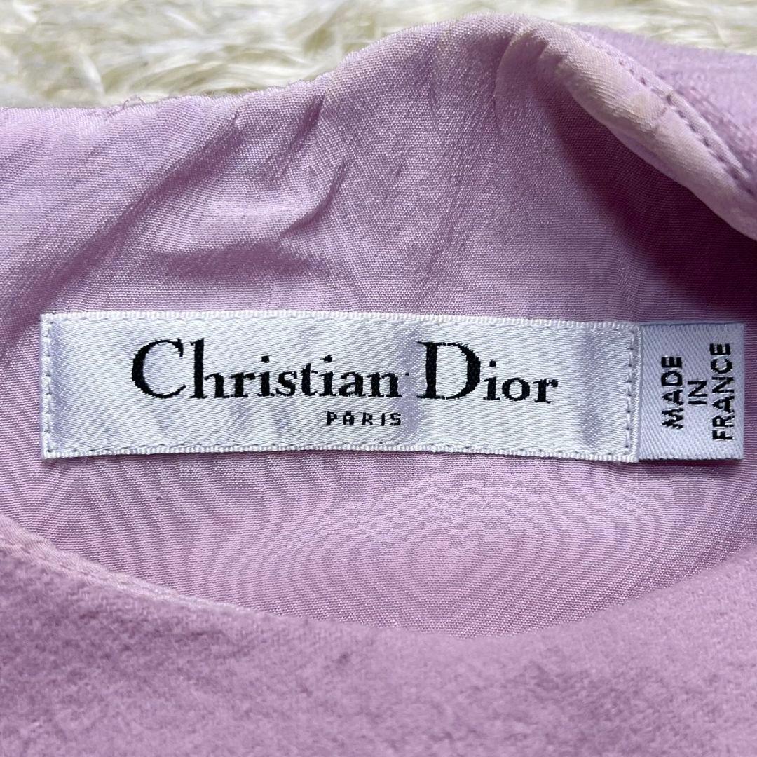 【現行品】Christian Dior ワンピース ドレス カシミヤ混 ピンク