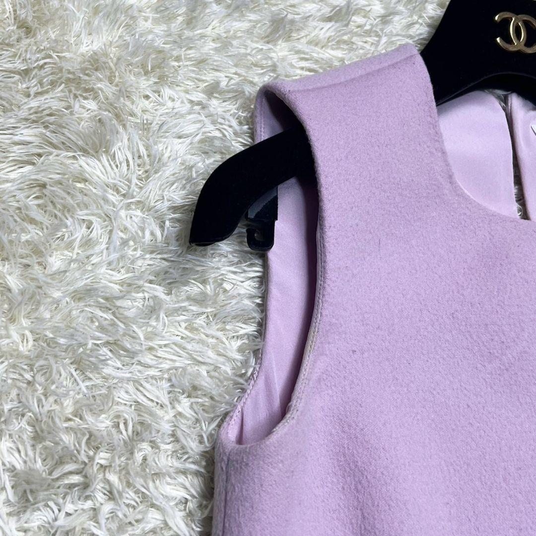 【現行品】Christian Dior ワンピース ドレス カシミヤ混 ピンク