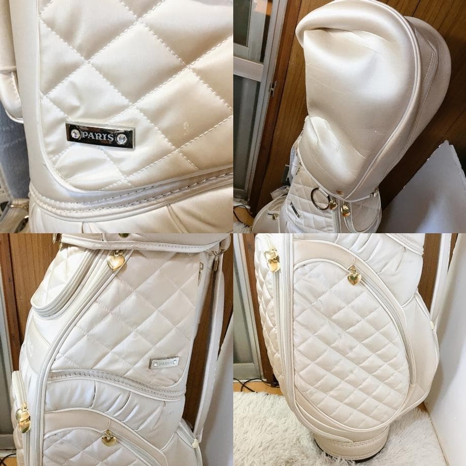 PARIS ゴルフセットレディース パリス キャディーバッグ ホワイト【中古品】