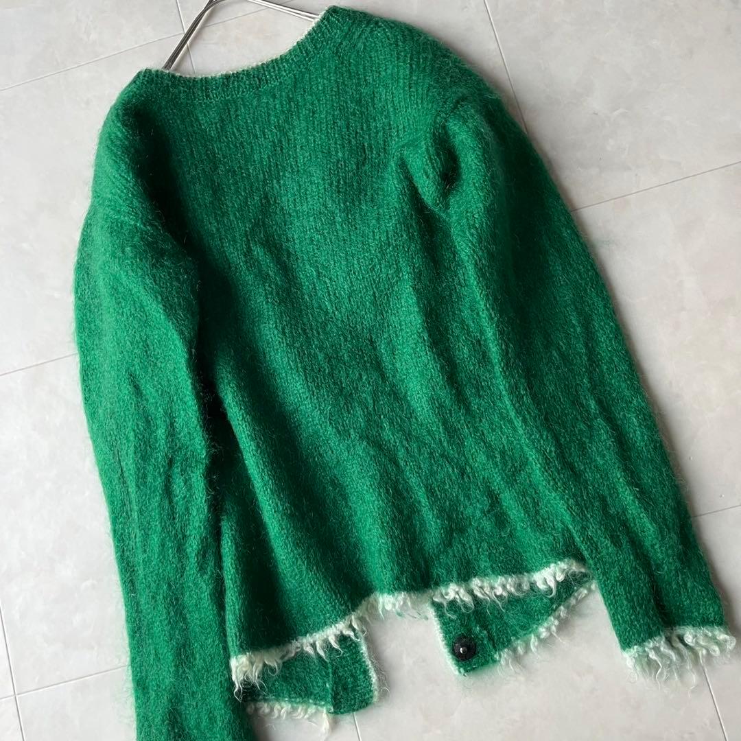 美品✨アカネウツノミヤAKANEUTSUNOMIYA モヘア混カーディガン緑 S