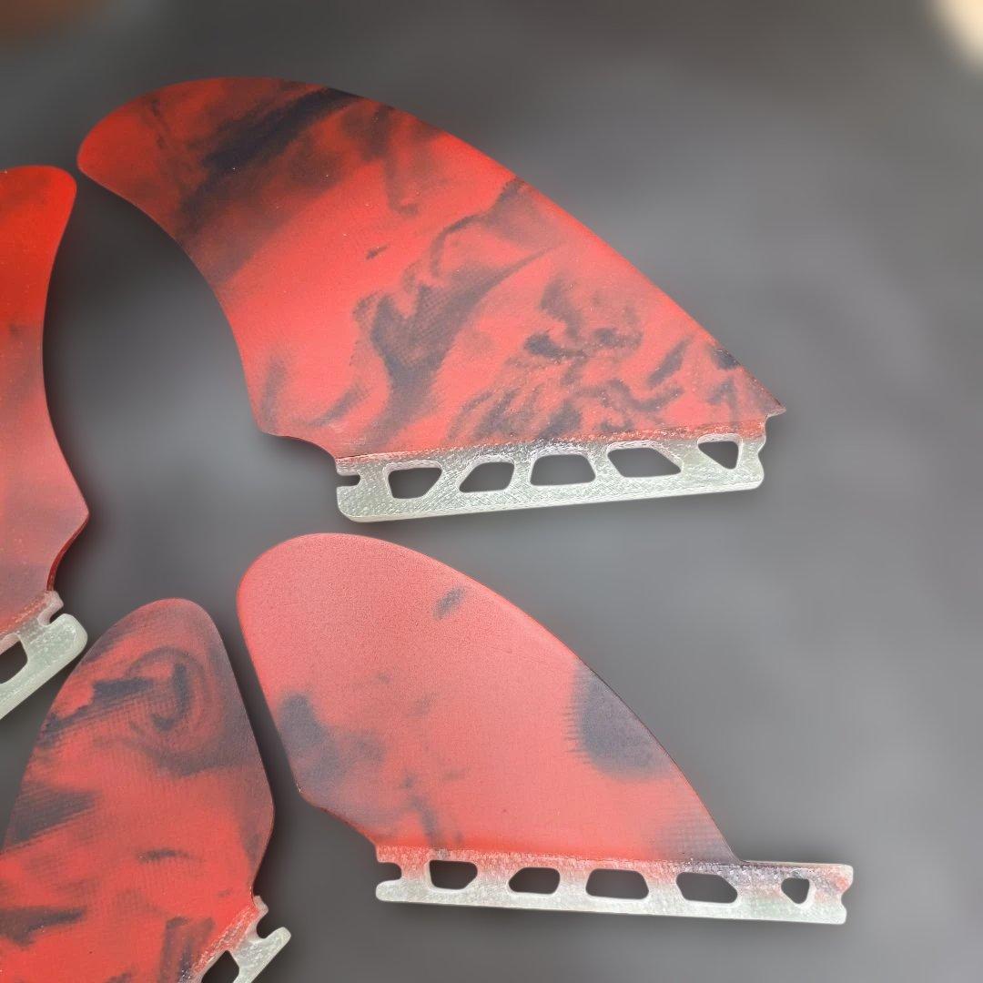 アートグラス仕様　クワッドフィン　フューチャーフィン対応　ファイバーグラス製