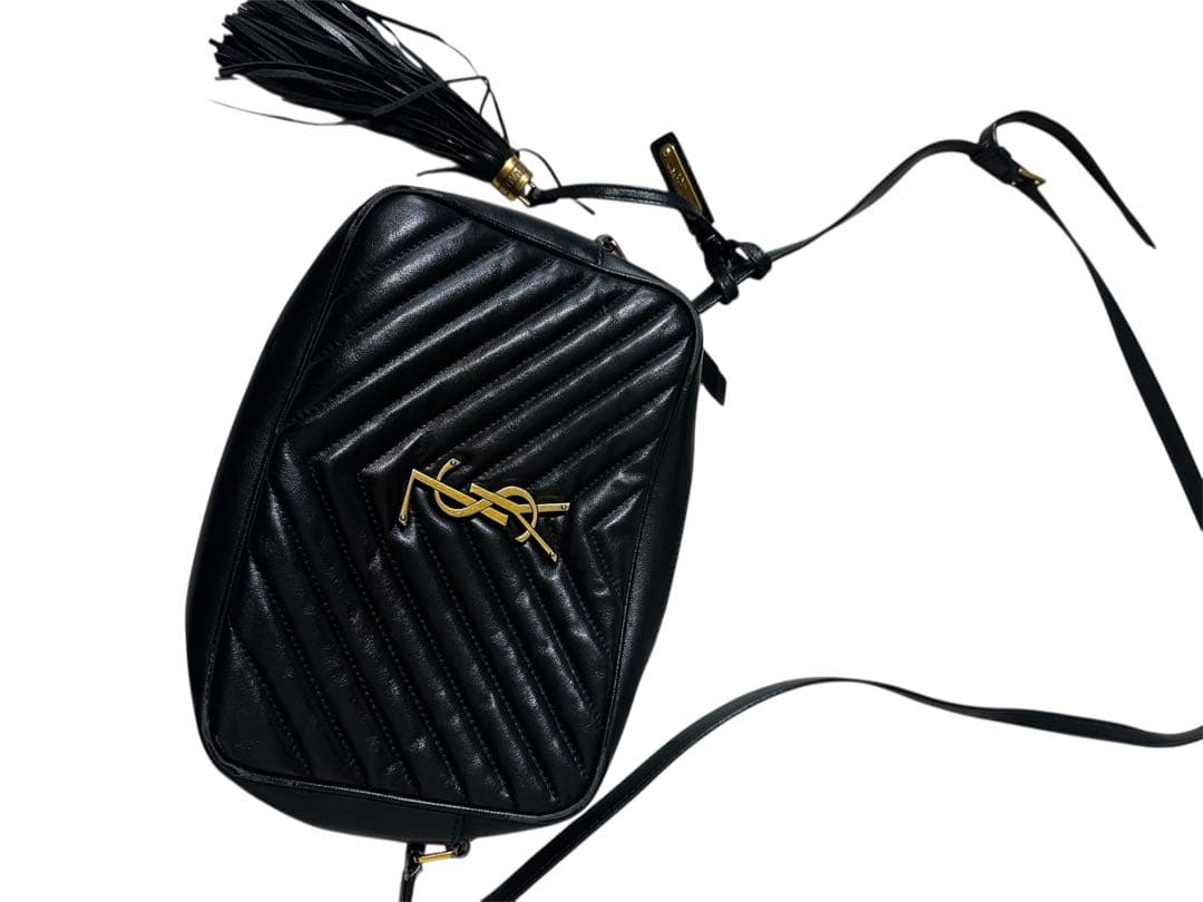 YSL ブラック キルティング ショルダーバッグ