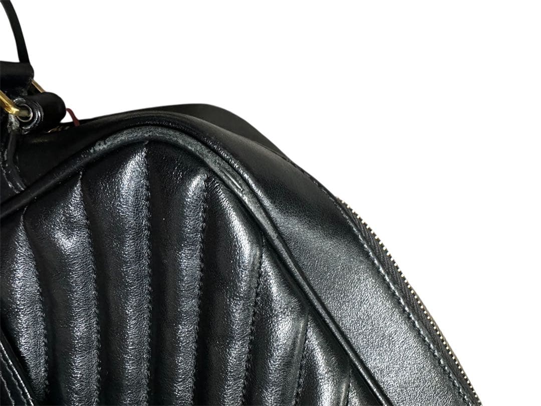 YSL ブラック キルティング ショルダーバッグ