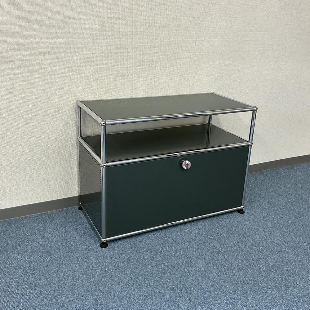 中古 USMハラー｜キャビネット・サイドボード 1列2段 アントラサイト