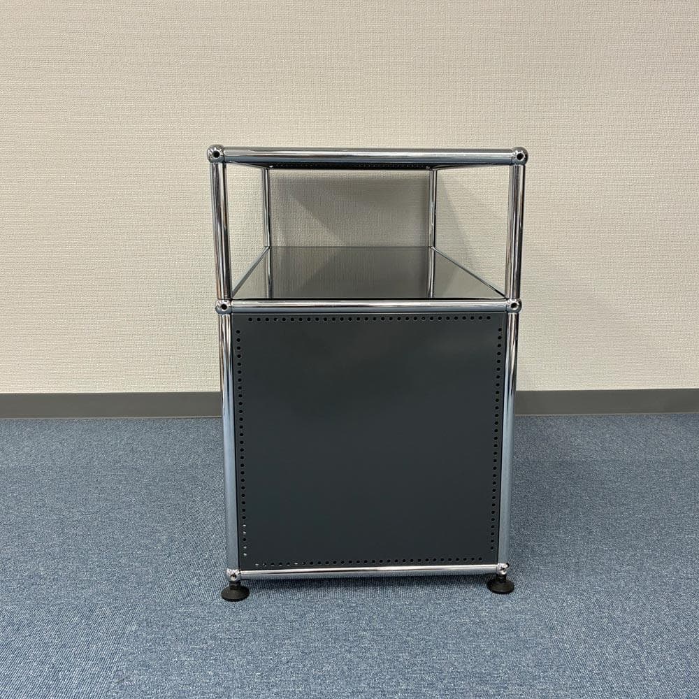 中古 USMハラー｜キャビネット・サイドボード 1列2段 アントラサイト