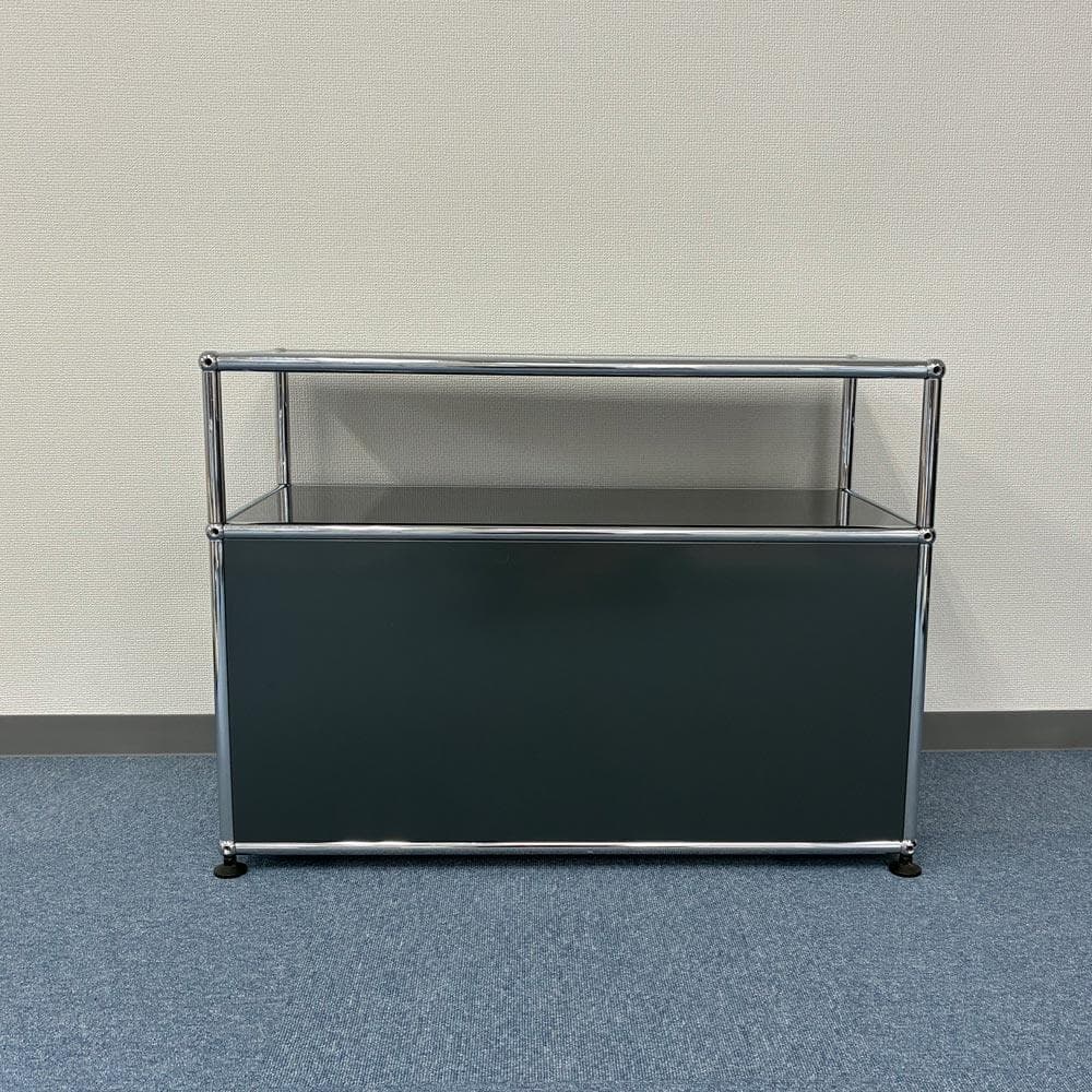 中古 USMハラー｜キャビネット・サイドボード 1列2段 アントラサイト