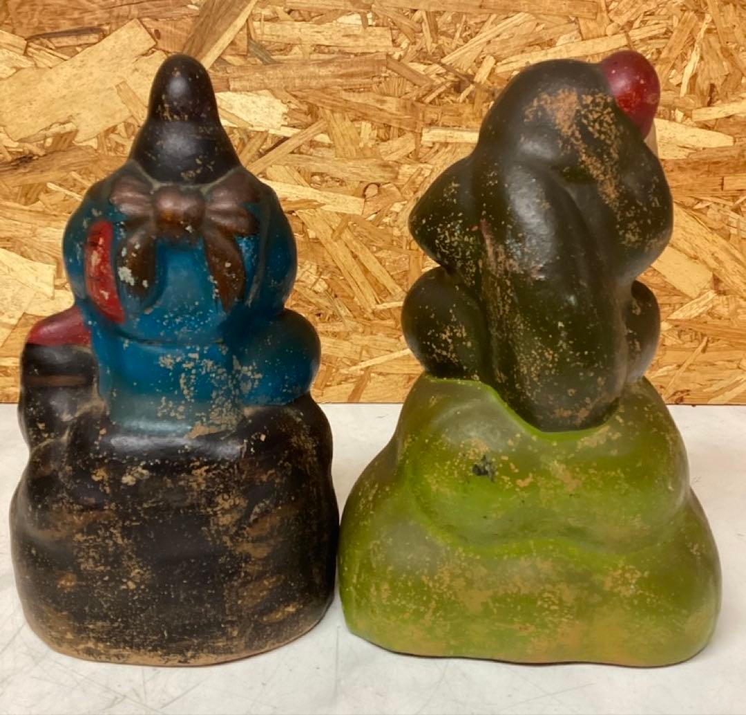 えびす弁天愚 置物 工芸品 開運 縁起物（O96）