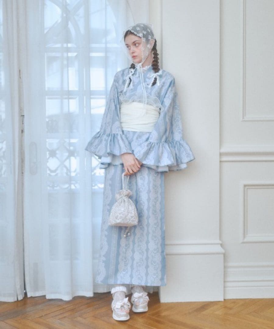 【試着のみ・完売品❣️❣️】Lovilyn ラヴィリン セパレート浴衣(帯セット)