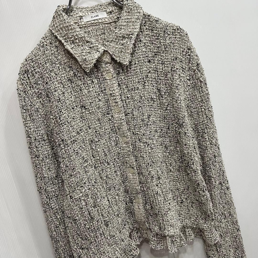 CLANE クラネ MIX MESH GATHER SHIRT 2