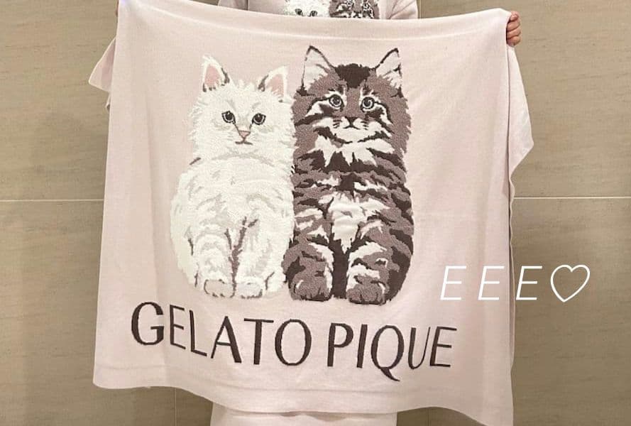 正規品♡新品♡ジェラートピケ　ツインキャットジャガードブランケット　完売レア