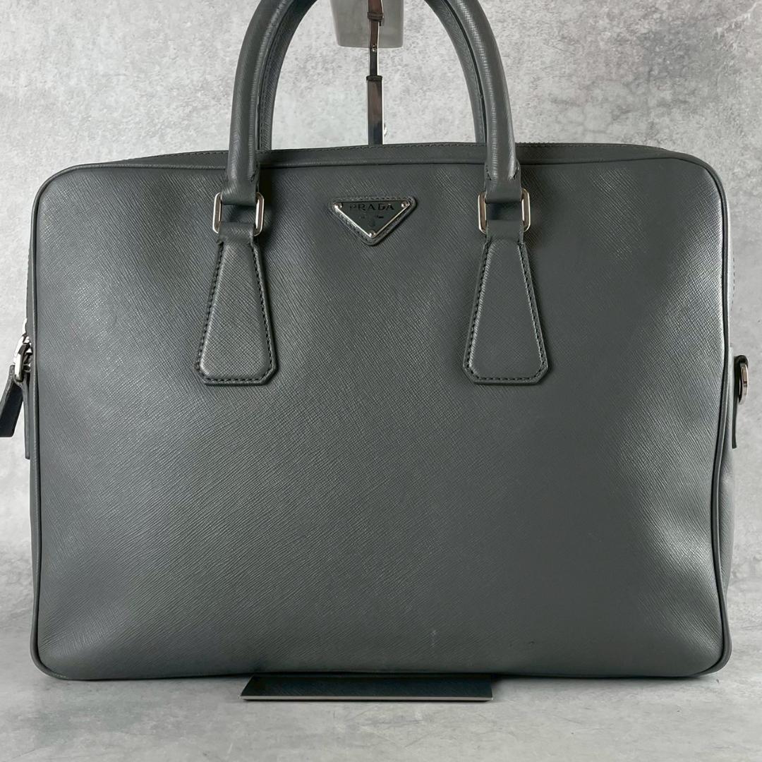 現行/極美品✨ PRADA サフィアーノレザー 2way ビジネスバッグ 鞄