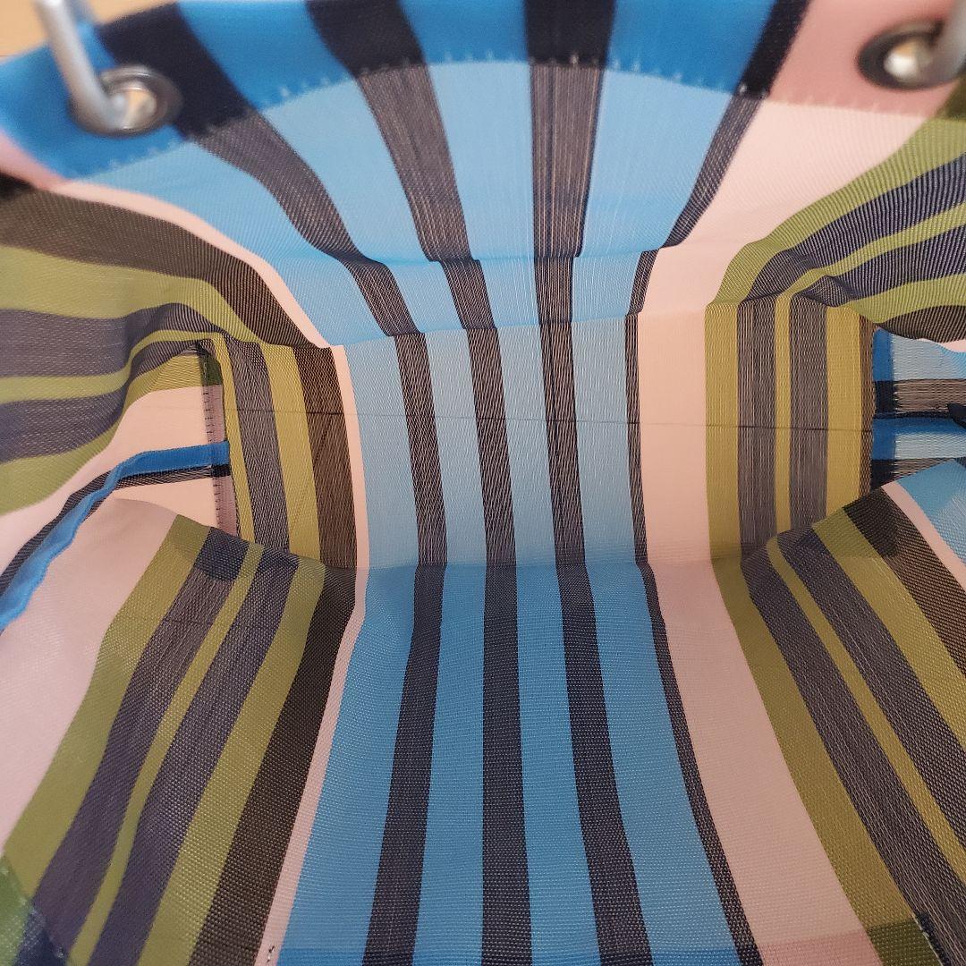 【美品】MARNI ストライプ マーケットバッグ
