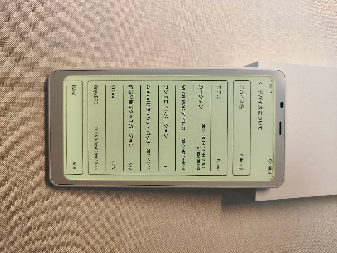 電子リーダー　BOOX　palma 白