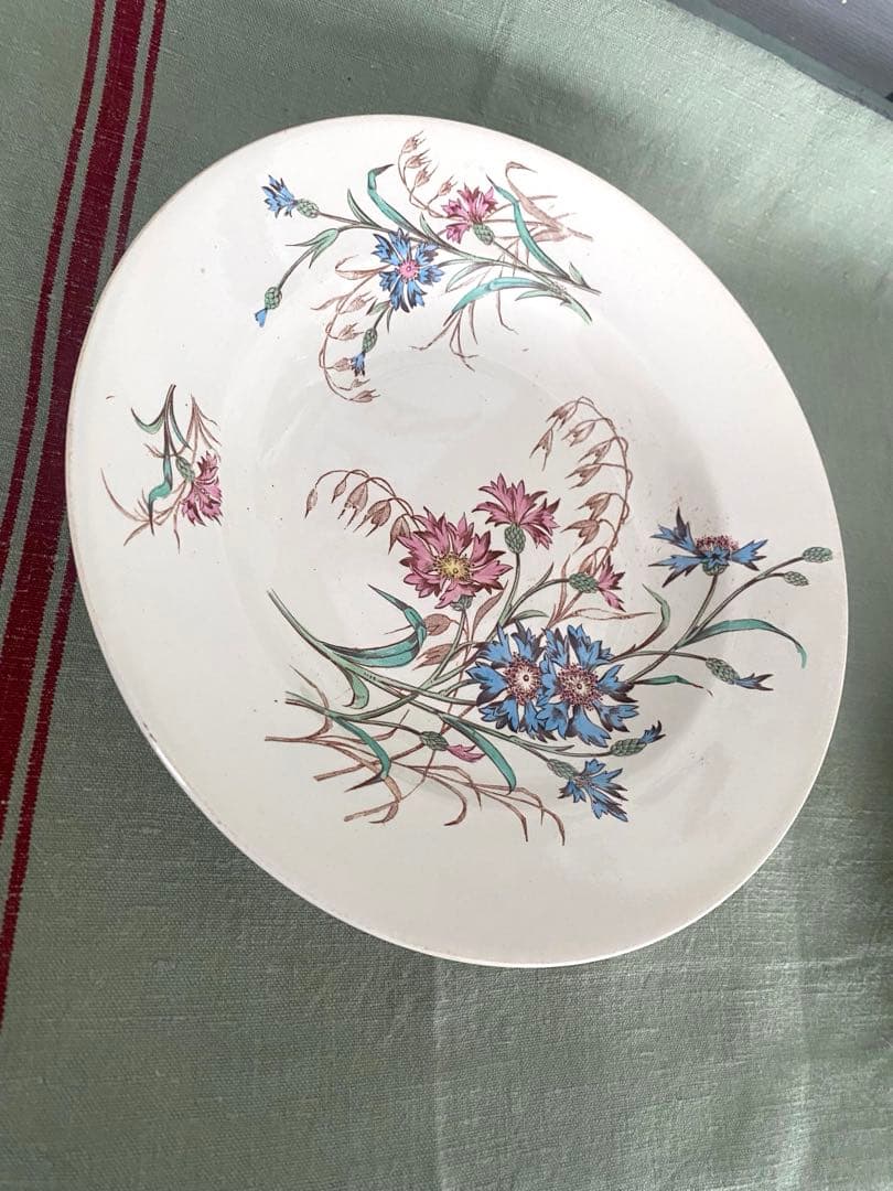 フランスアンティークLunevilleリュネヴィルBLEUET矢車菊 深皿【A】