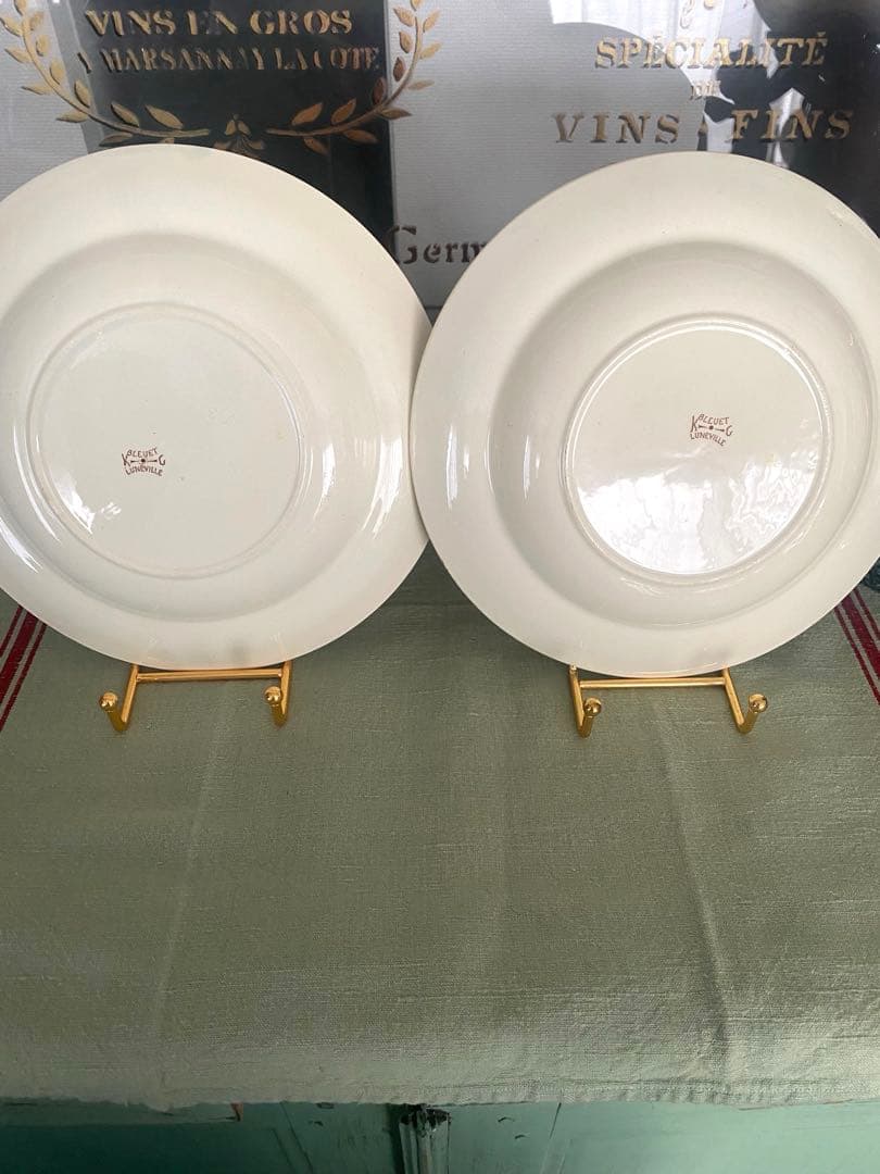 フランスアンティークLunevilleリュネヴィルBLEUET矢車菊 深皿【A】