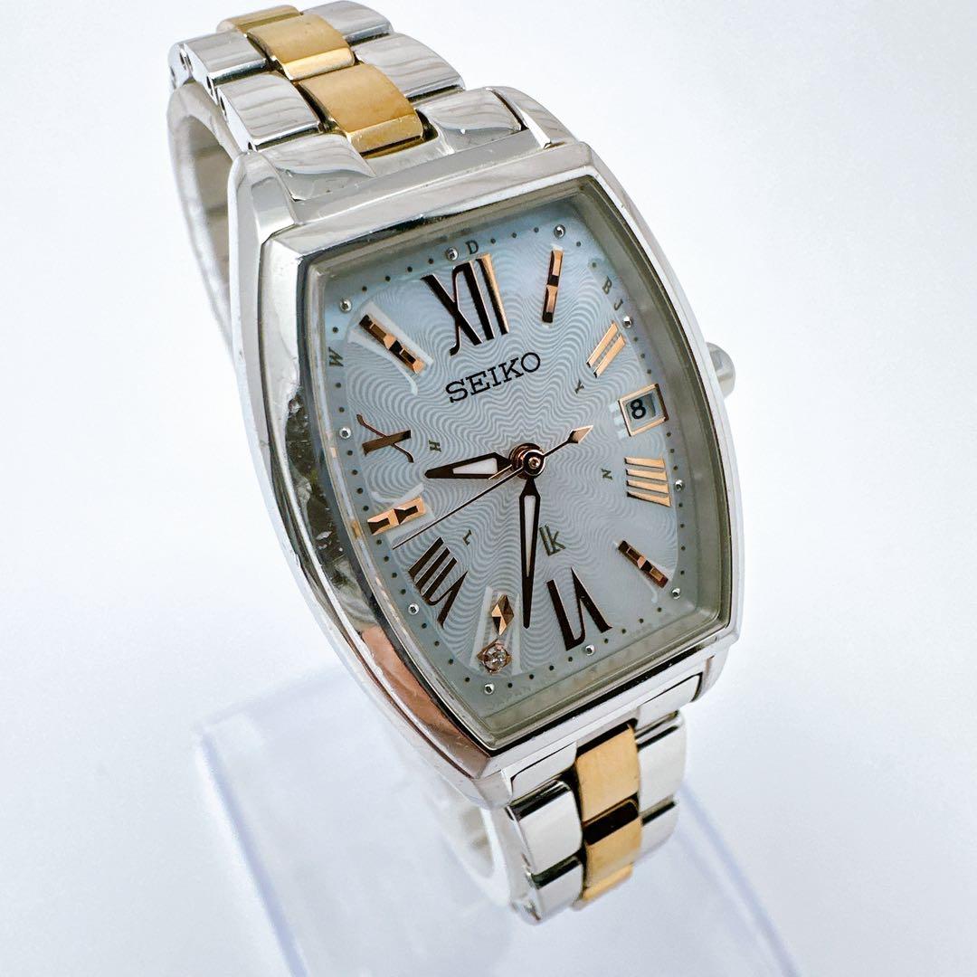 稼働 腕時計 SEIKO セイコー ルキア ダイヤ シェルチタン ローマン