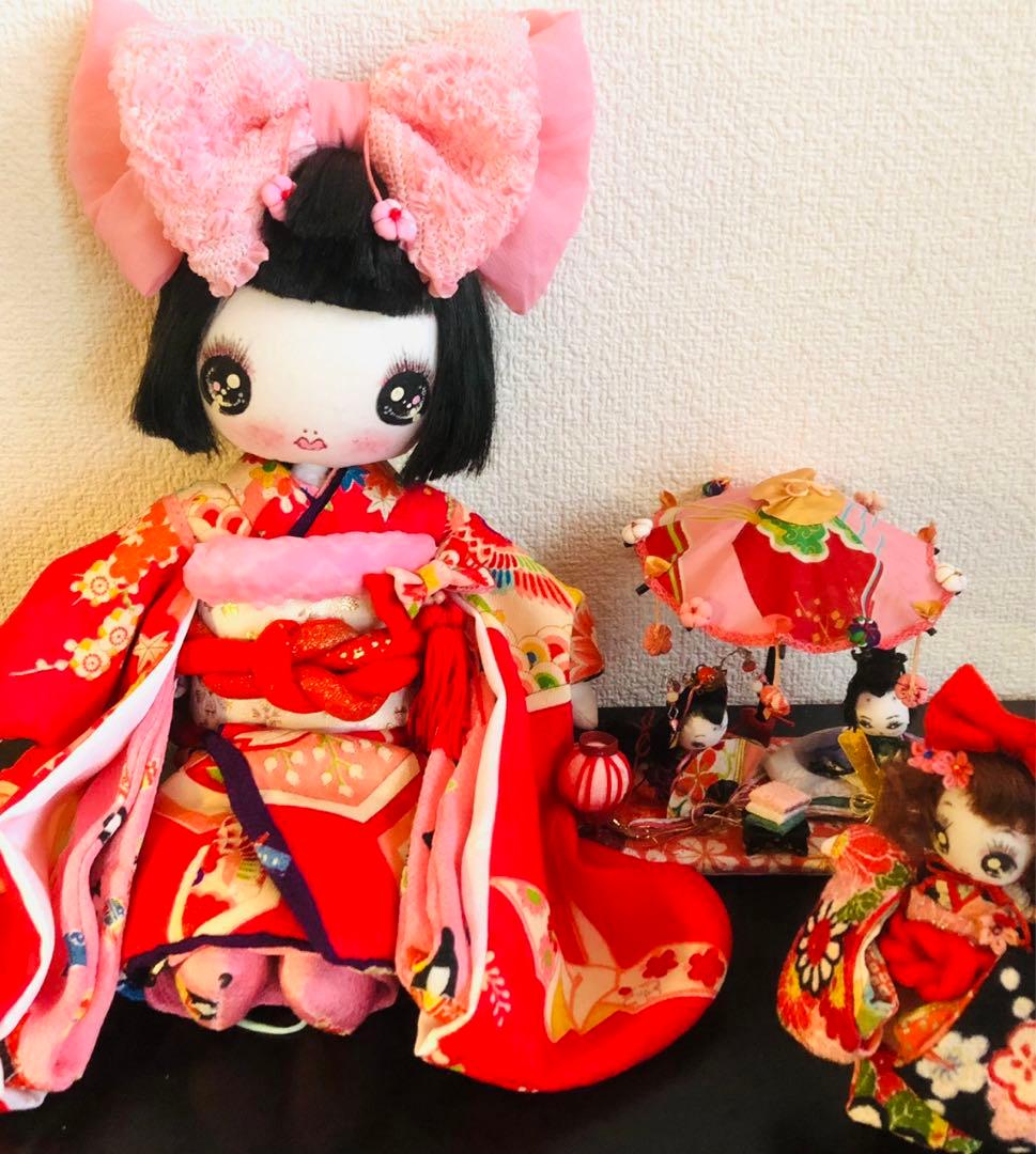♡かっぱのオーコ様ご確認♡約35cm◦12cmボネ無しお着物＆お雛様♡