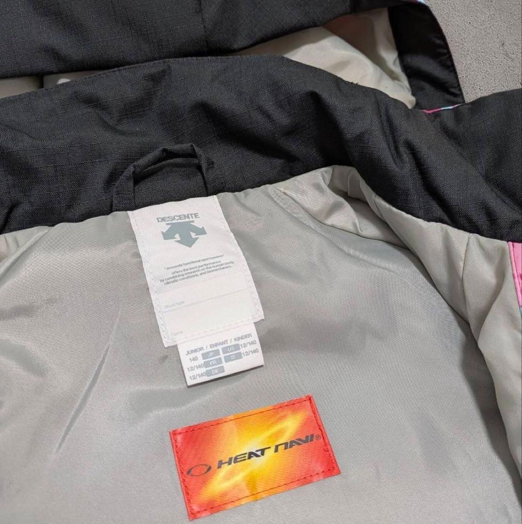 【美品】DESCENTE ヒートナビ スキーウェア 140cm