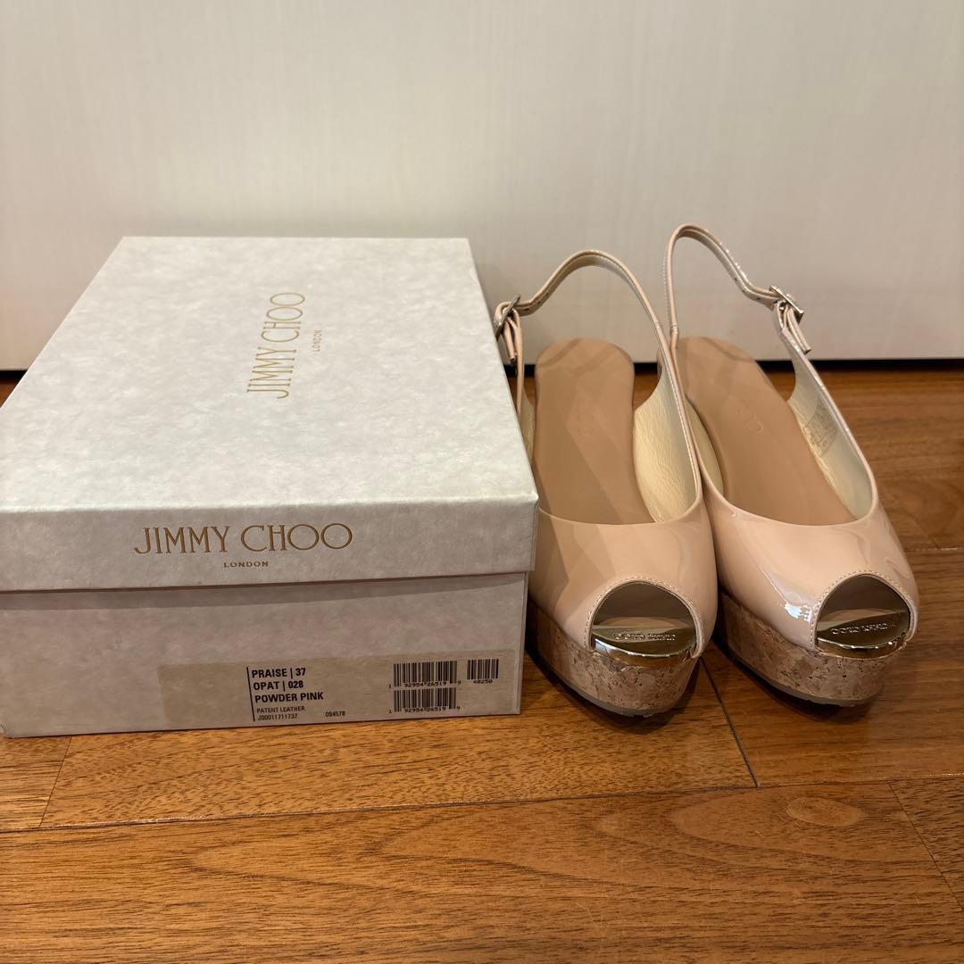 JIMMY CHOO PRAISEパウダーピンク サンダル 37