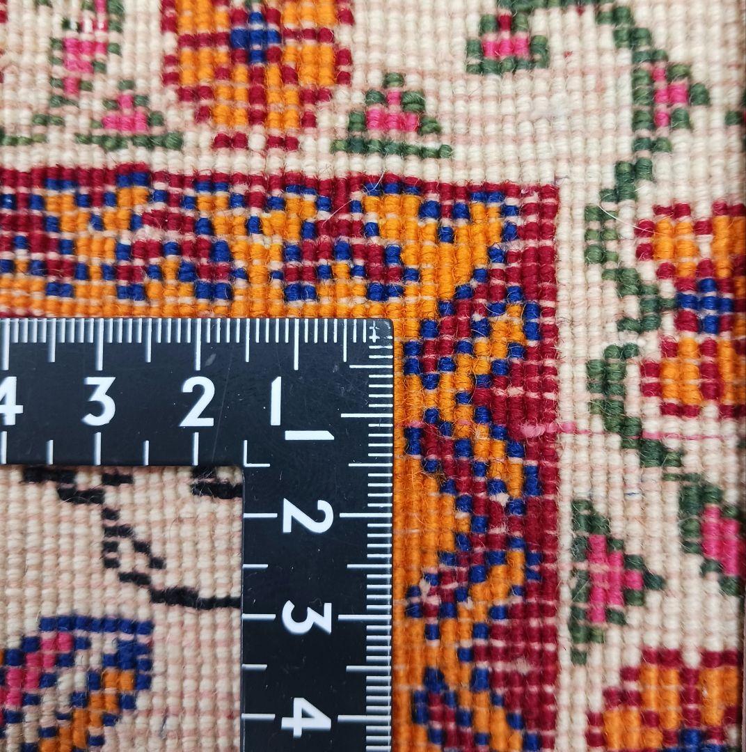 Y3061 ペルシャ絨毯 カシュガイ ウール 手織り 62×64㎝