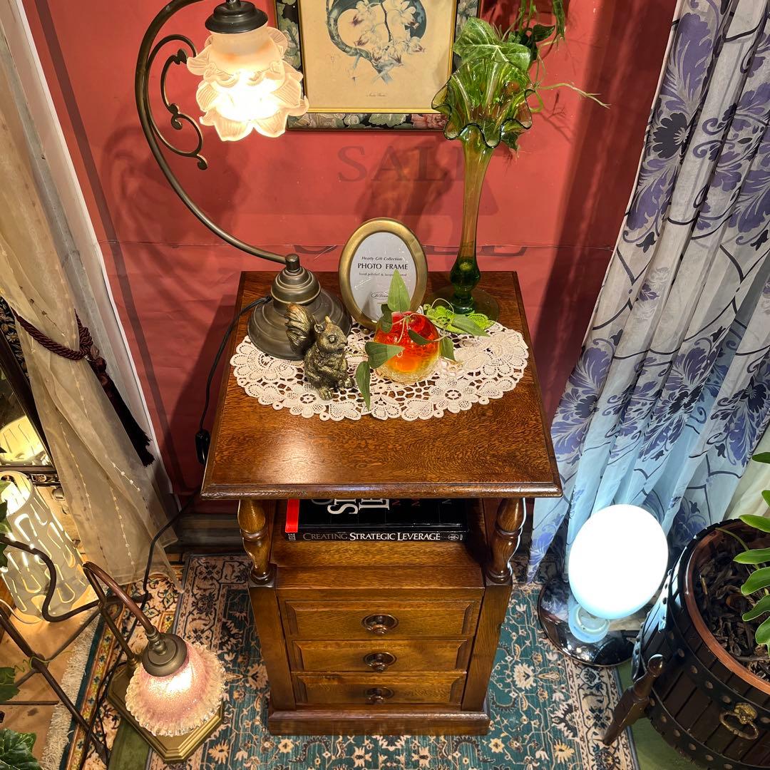 国産ヴィンテージ 北海道　エゾ民芸　アクセントキャビネット