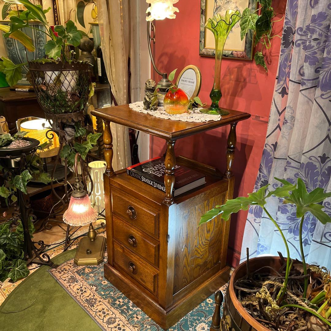 国産ヴィンテージ 北海道　エゾ民芸　アクセントキャビネット