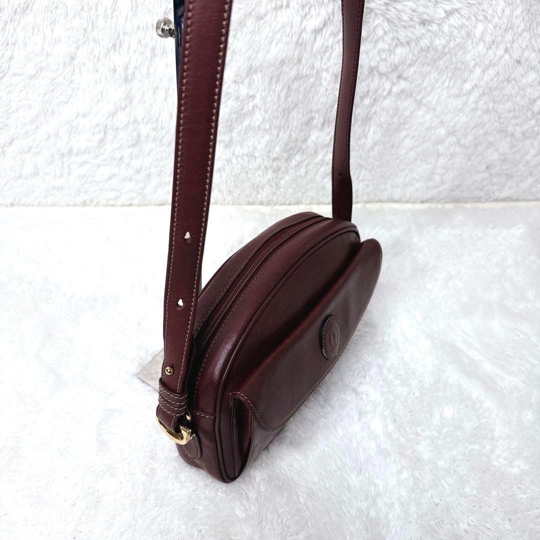 Cartier カルティエ マストライン ショルダーバッグ ボルドー ゴールド金