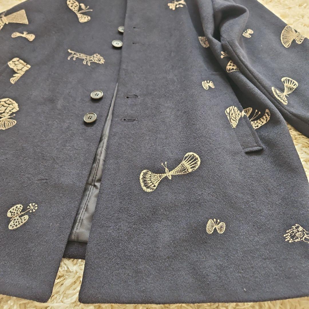 スーパーハッカ フィーユ 保坂優子さん 刺繍 ウール混コート