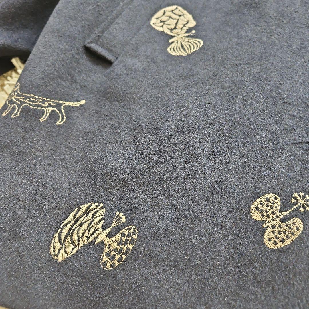 スーパーハッカ フィーユ 保坂優子さん 刺繍 ウール混コート